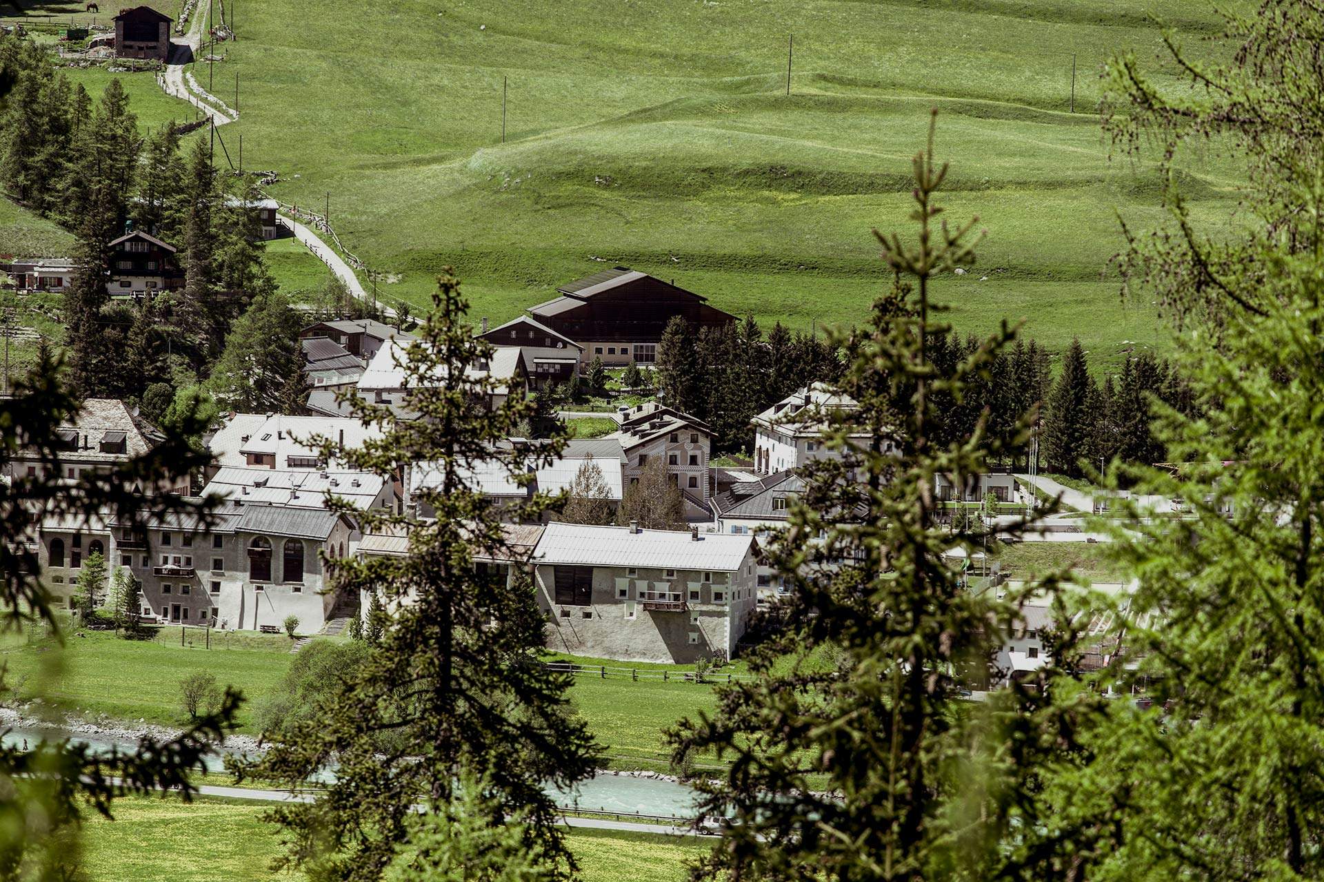 the village of madulain in switzerland